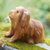 Wood sculpture, 'Havanese Dog' - Hand-Carved Suar Wood and Onyx Dog Sculpture from Bali (image 2b) thumbail