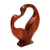 Wood sculpture, 'Swan Kiss' - Handcrafted Suar Wood Swan Couple Sculpture from Bali (image 2b) thumbail