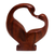 Wood sculpture, 'Swan Kiss' - Handcrafted Suar Wood Swan Couple Sculpture from Bali (image 2c) thumbail