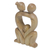 Estatuilla de madera de cocodrilo - Estatuilla abstracta de madera de cocodrilo de pareja amorosa de Bali