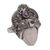 Amethyst cocktail ring, 'Janger Crown' - Amethyst and Sterling Silver Face Cocktail Ring from Bali