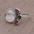 Garnet cocktail ring, 'Knight's Tale' - Garnet and Sterling Silver Cocktail Ring from Bali (image 2b) thumbail
