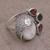 Garnet cocktail ring, 'Knight's Tale' - Garnet and Sterling Silver Cocktail Ring from Bali (image 2c) thumbail