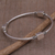 Sterling silver bangle bracelet, 'Square Reflection' - Sterling Silver Square Shape Bangle Bracelet from Bali (image 2c) thumbail