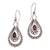 Garnet dangle earrings, 'Drop of Red' - Sterling Silver and Garnet Dangle Earrings from Indonesia thumbail
