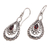 Garnet dangle earrings, 'Drop of Red' - Sterling Silver and Garnet Dangle Earrings from Indonesia (image 2c) thumbail