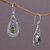 Peridot dangle earrings, 'Dewdrop Temple' - Peridot and Sterling Silver Dangle Earrings from Indonesia (image 2b) thumbail