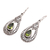 Peridot dangle earrings, 'Dewdrop Temple' - Peridot and Sterling Silver Dangle Earrings from Indonesia (image 2c) thumbail