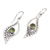 Peridot dangle earrings, 'Jungle Dew' - Peridot and Sterling Silver Dangle Earrings from Indonesia (image 2e) thumbail