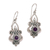 Amethyst dangle earrings, 'Glorious Majesty' - Amethyst and Sterling Silver Dangle Earrings from Indonesia thumbail