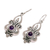 Amethyst dangle earrings, 'Glorious Majesty' - Amethyst and Sterling Silver Dangle Earrings from Indonesia (image 2c) thumbail