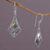 Peridot dangle earrings, 'Gianyar Dangle' - Handmade Sterling Silver Green Peridot Dangle Earrings (image 2b) thumbail
