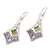 Peridot dangle earrings, 'Gianyar Dangle' - Handmade Sterling Silver Green Peridot Dangle Earrings (image 2d) thumbail