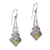 Peridot dangle earrings, 'Bali Gleam' - Peridot and Sterling Silver Dangle Earrings from Indonesia thumbail