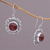 Carnelian dangle earrings, 'Jewel of Bali' - Carnelian and Sterling Silver Dangle Earrings from Indonesia (image 2b) thumbail