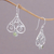 Peridot dangle earrings, 'Heart of Bali' - Peridot and Sterling Silver Heart Shaped Dangle Earrings (image 2b) thumbail