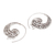 Sterling silver half-hoop earrings, 'Dazzling Flourish' - Handmade Sterling Silver Half Hoop Earrings from Indonesia (image 2b) thumbail