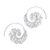 Sterling silver half-hoop earrings, 'Spiral Beauty' - 925 Sterling Silver Half Hoop Earrings from Indonesia thumbail