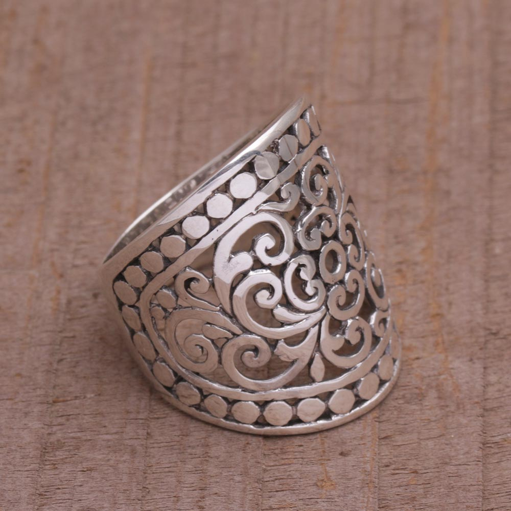 UNICEF Market | Handmade Sterling Silver Wide Band Ring from Indonesia ...