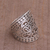 Sterling silver band ring, 'Memory of Bali' - Handmade Sterling Silver Wide Band Ring from Indonesia (image 2c) thumbail