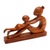 Wood sculpture, 'Playful Mother' - Hand-Carved Suar Wood Mother and Child Sculpture from Bali (image 2c) thumbail