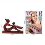 Wood sculpture, 'Playful Mother' - Hand-Carved Suar Wood Mother and Child Sculpture from Bali