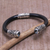 Blue topaz cuff bracelet, 'Heart of the Night' - Blue Topaz and Sterling Silver Cuff Bracelet from Bali (image 2) thumbail
