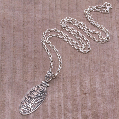 Collar colgante de plata de ley - Collar de plata de ley con colgante de cruz y cadena Rolo
