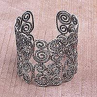 Sterling silver cuff bracelet,