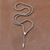 Sterling silver Y necklace, 'Snaking Tail' - Sterling Silver Naga Chain Y Necklace from Bali (image 2c) thumbail