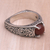 Carnelian single stone ring, 'Uluwatu Temple' - Carnelian and Sterling Silver Single Stone Ring from Bali (image 2c) thumbail