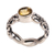 Citrine single-stone ring, 'Temple Creeper' - Citrine and Sterling Silver Single-Stone Ring from Bali thumbail