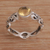 Citrine single-stone ring, 'Temple Creeper' - Citrine and Sterling Silver Single-Stone Ring from Bali (image 2b) thumbail