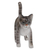 Wood sculpture, 'Curious Kitten' - Standing Wood Cat Sculpture in Grey and White from Bali (image 2e) thumbail