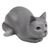 Wood sculpture, 'Resting Kitty in Grey' - Hand-Carved Resting Wood Cat Sculpture in Grey from Bali (image 2d) thumbail