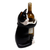 Wood wine bottle holder, 'Kitty Clasp' - Hand Carved Black and White Cat Figurine Wine Holder (image 2c) thumbail