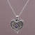 Amethyst heart locket necklace, 'Solitary Love' - Sterling Silver Heart Shaped Amethyst Locket Necklace