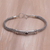Gold accent garnet pendant bracelet, 'Center of Hope' - Gold Accent 925 Silver Garnet Pendant Bracelet from Bali (image 2c) thumbail