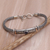 Gold accent amethyst pendant bracelet, 'Center of Hope' - Gold Accent 925 Silver Amethyst Pendant Bracelet form Bali (image 2) thumbail