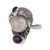 Amethyst cocktail ring, 'Moonlight Prince' - Amethyst and 925 Silver Face Shaped Ring from Bali thumbail