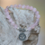 Rose quartz beaded stretch bracelet, 'Lotus Burst' - Rose Quartz and Lotus Charm Beaded Bracelet from BAli (image 2) thumbail