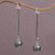 Pendientes colgantes de perlas cultivadas, 'Esfera moderna' - Pendientes colgantes de perlas grises cultivadas hechos a mano de Bali