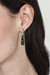 Wood and citrine dangle earrings, 'Midnight Cocoon' - Arang Wood and Citrine Dangle Earrings Hand-crafted in Bali