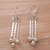 Sterling silver chandelier earrings, 'Ballroom Candles' - Sterling Silver Bauble Dangle Earrings from Bali