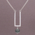 Cultured pearl pendant necklace, 'In Tune' - Grey Cultured Pearl and Sterling Silver Necklace form Bali