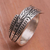 Bandring aus Sterlingsilber - Ring aus Sterlingsilber mit Federmotiv aus Bali