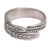 Sterling silver band ring, 'Peafowl Feather' - Sterling Silver Feather Motif Band Ring from Bali