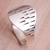 Sterling silver band ring, 'Imprint' - Sterling Silver Imprinted Band Ring from Bali