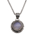 Rainbow moonstone pendant necklace, 'Temple Mirror' - Rainbow Moonstone and Sterling Silver Necklace from Bali (image 2c) thumbail
