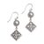 Cultured pearl dangle earrings, 'Square Dance' - Cultured Pearl and Sterling Silver Dangle Earrings from Bali thumbail